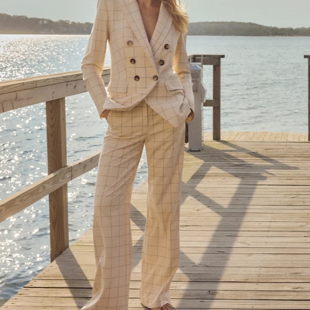 VERONICA BEARD Charleston Dickey double-breasted checked Suit
